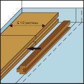 Pose première lambourde pour plancher chauffant