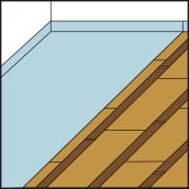 Pare vapeur pour plancher chauffant avec lambourdes