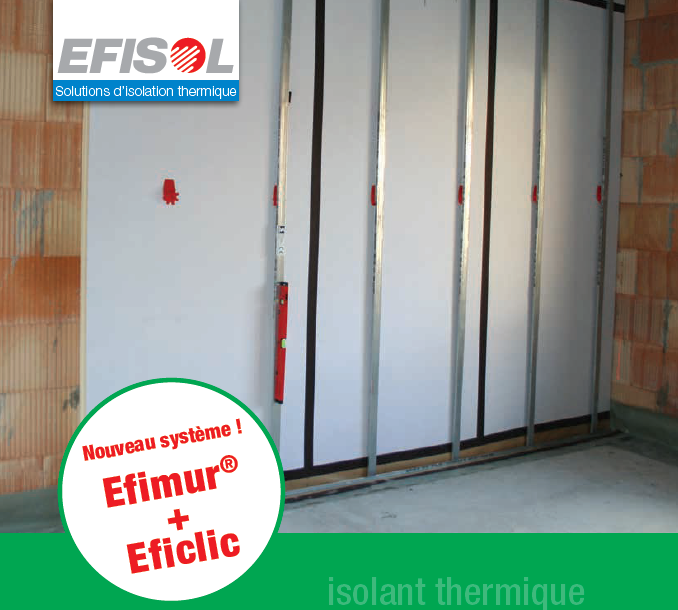 Pose mur chauffant à isolation renforcée : exemple TMS - EFISOL