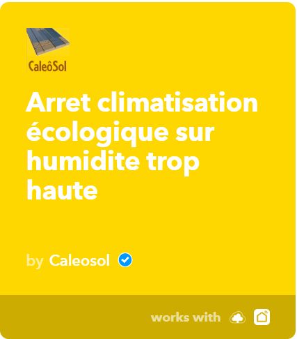 Routine IFTTT pour thermostat plancher chauffant rafraîchissant