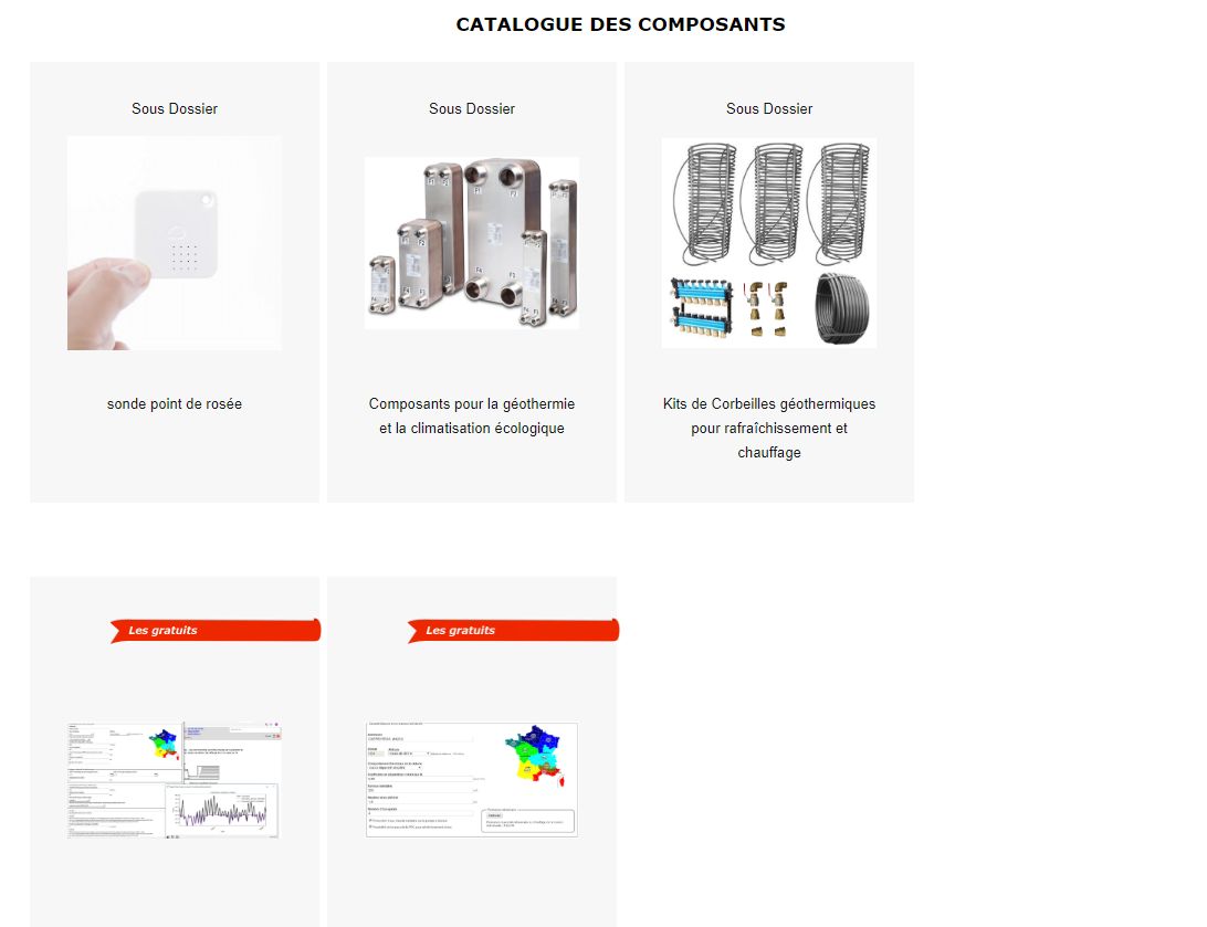 Catalogue corbeille géothermique