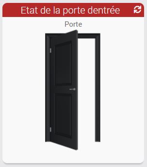 Etat de détection d'ouverture de porte domotique