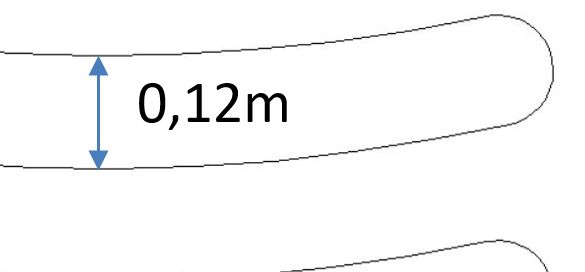 Pas de pose de 12 cm pour le tuyau du plafond chauffant