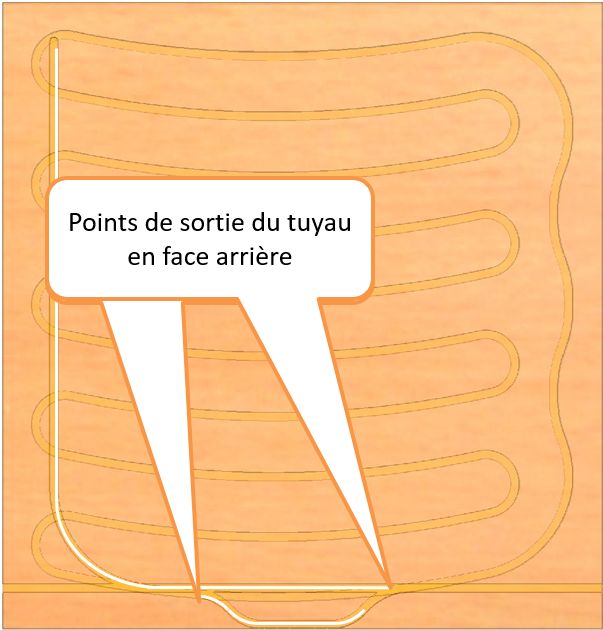 Dessus de la plaque de plafond chauffant rafraîchissant