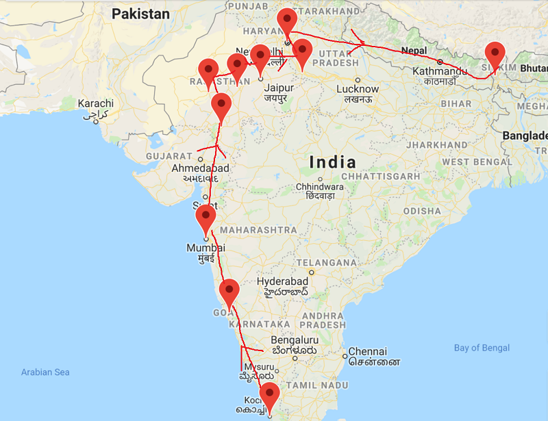 4 week india itinerary