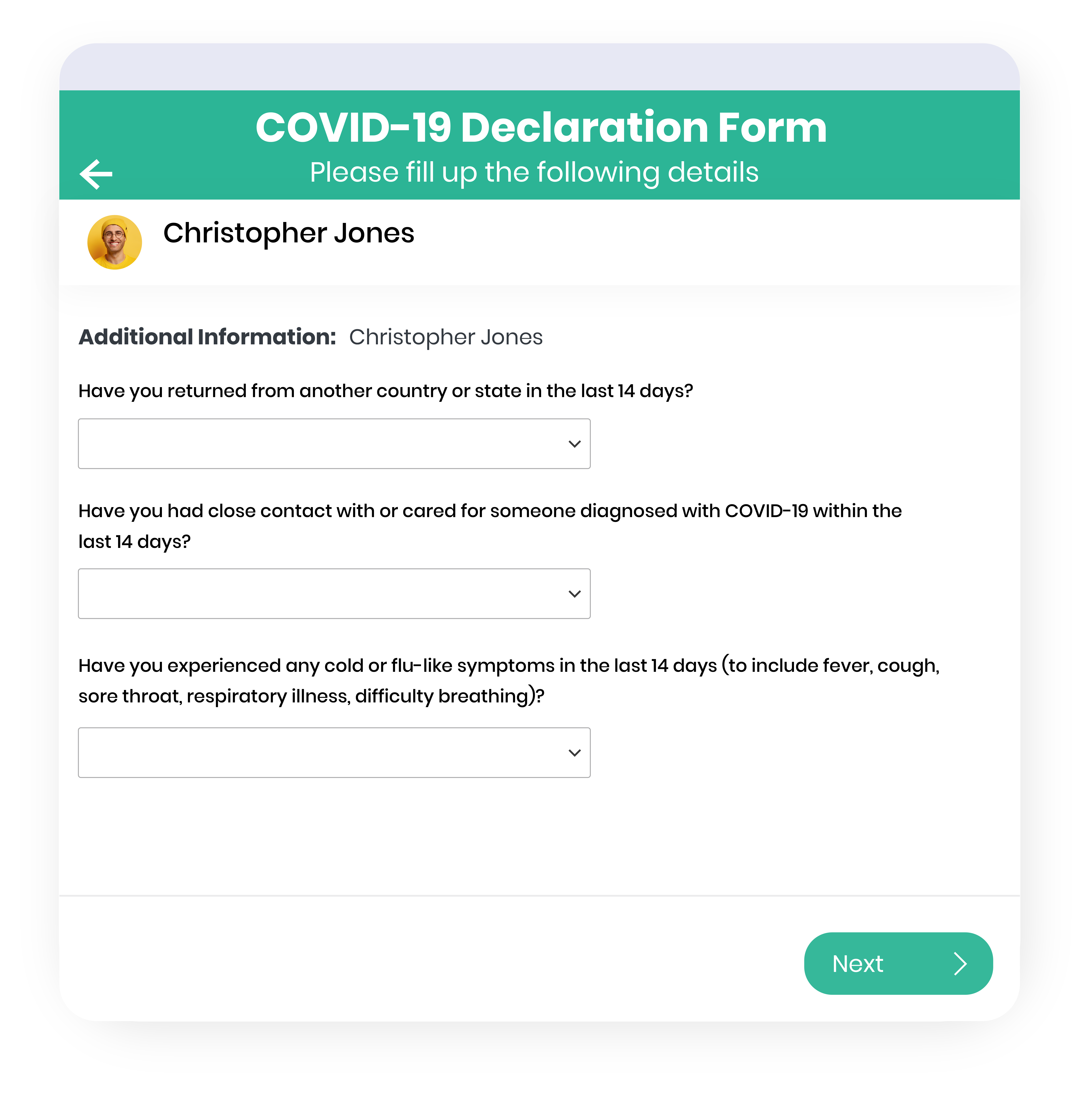 Omnify COVID-19 Declaration Forms