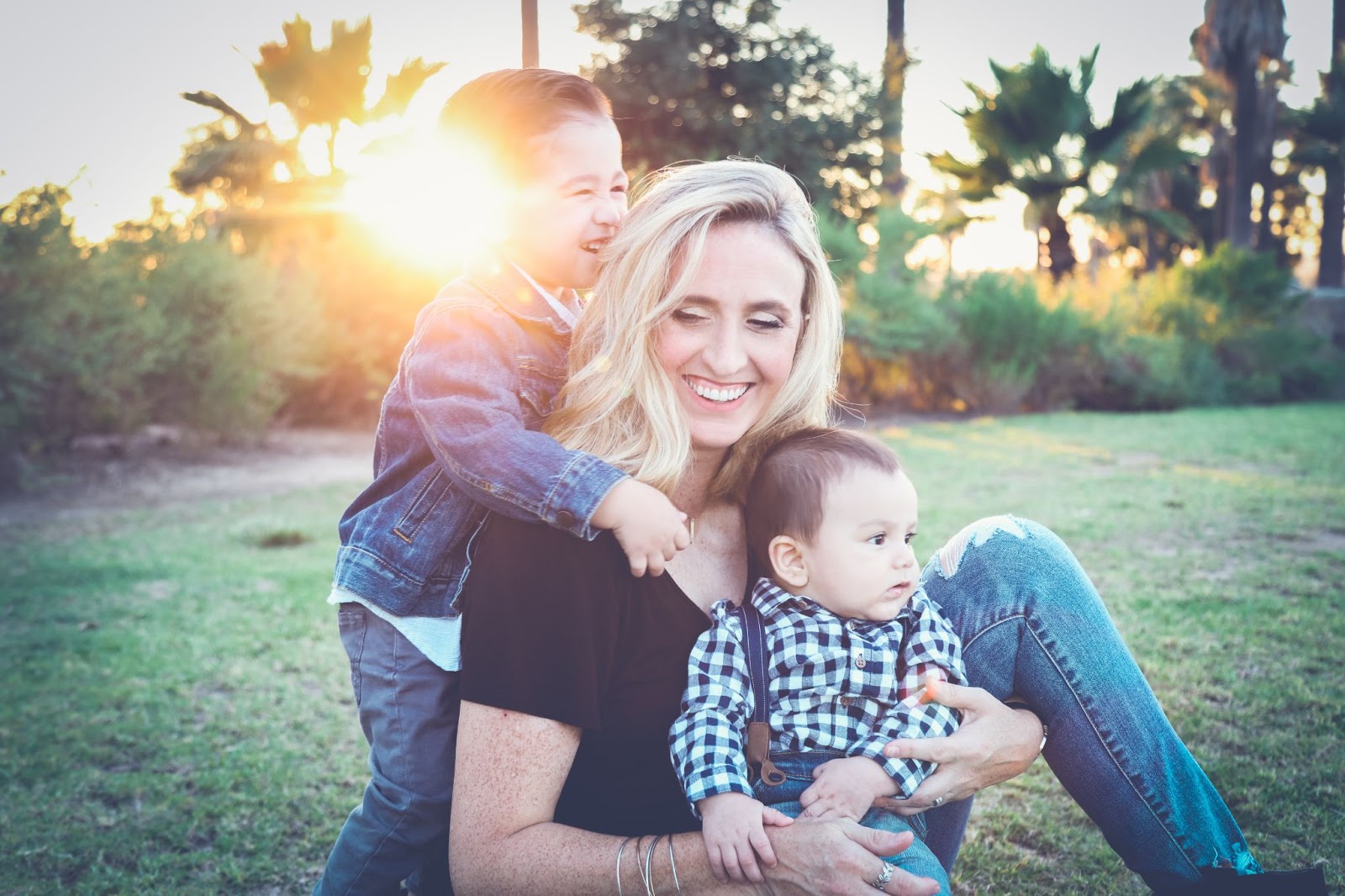Family bonding in parks and outdoor spaces