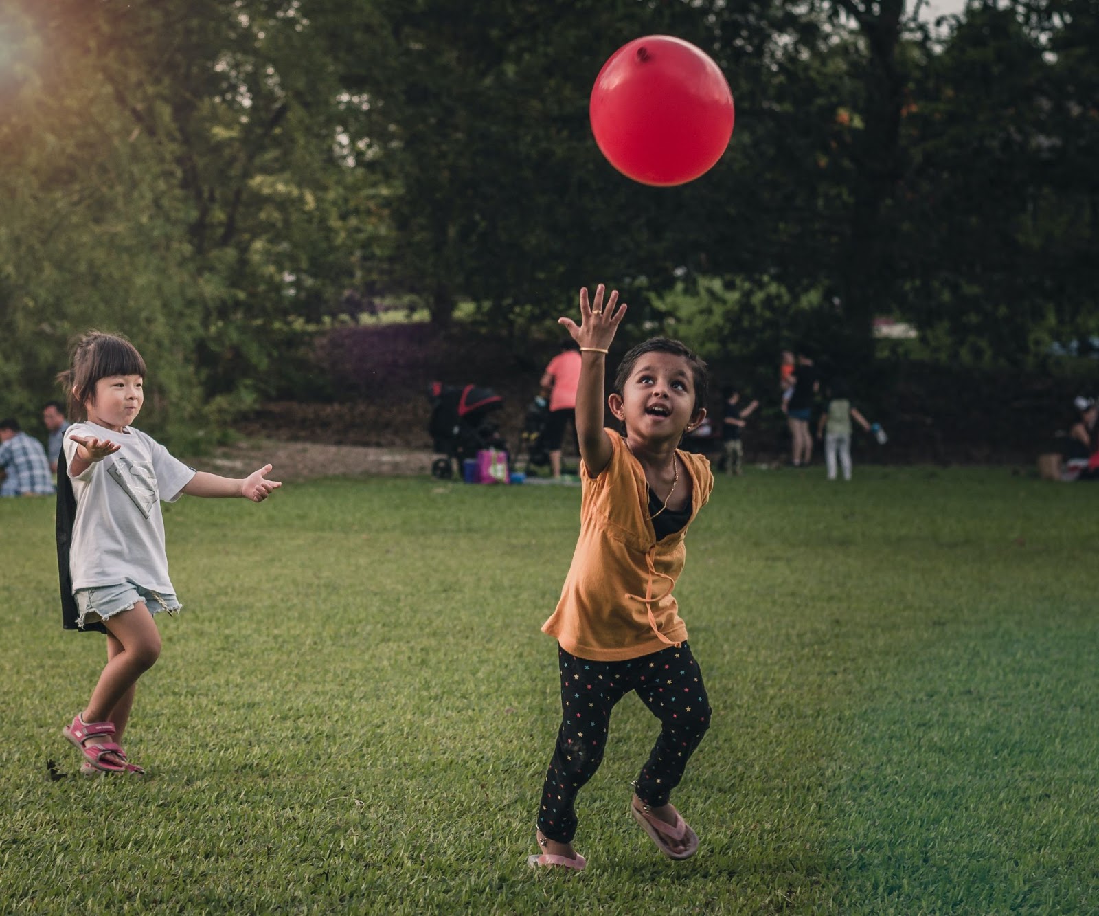 Parks and playgrounds are fun spaces for kids