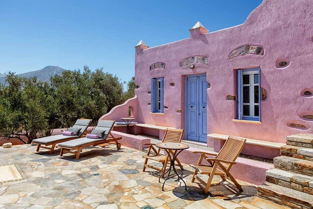 Traditional Cave Houses on a Greek Island Cave House