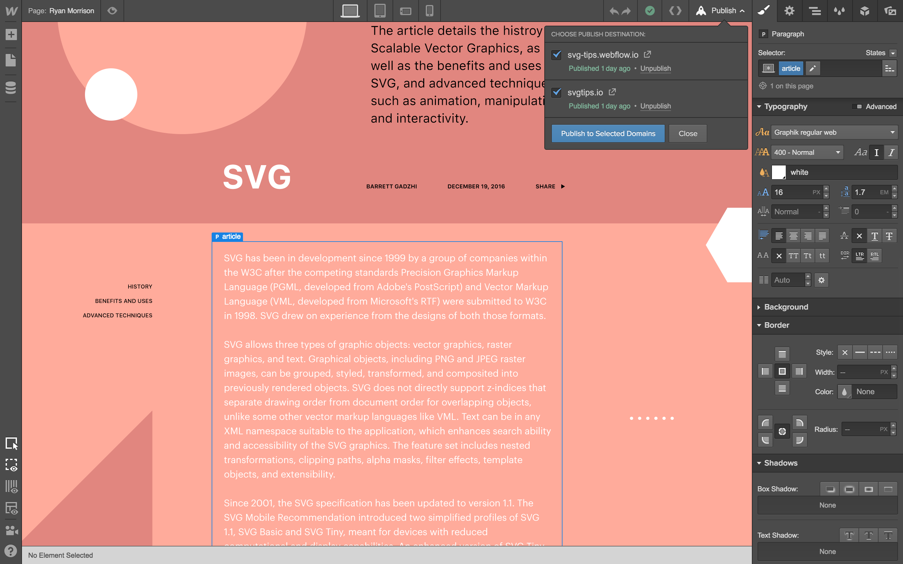 Publish your Webflow site anytime anywhere