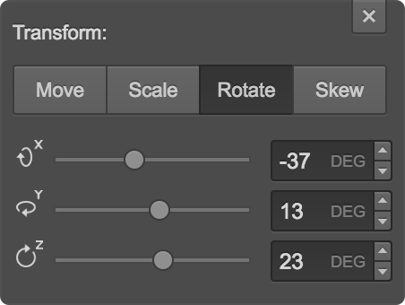 Build 3D transforms visually in Webflow