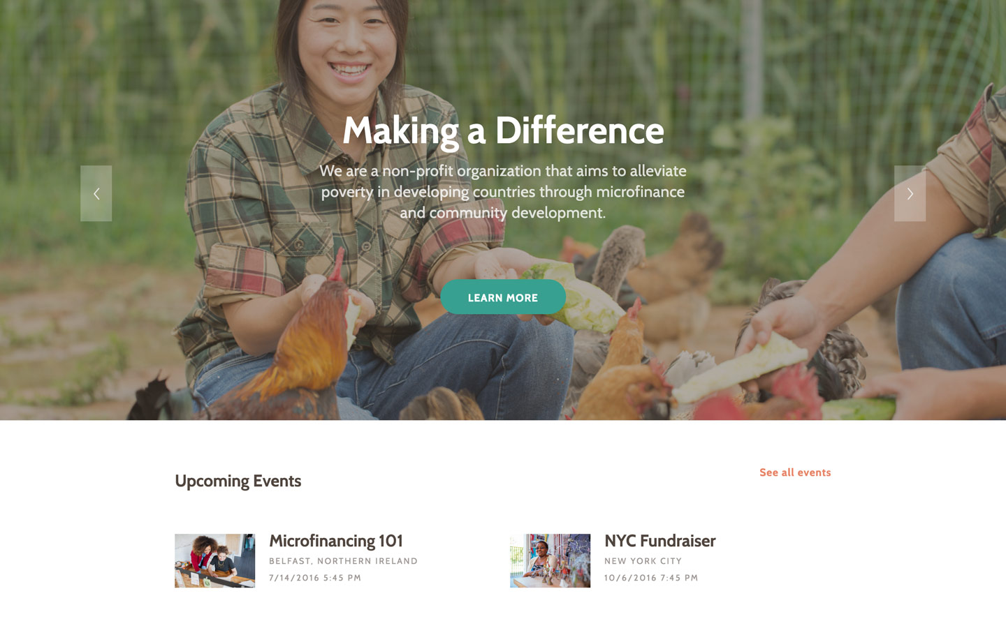 charity nonprofit html5 responsive website template