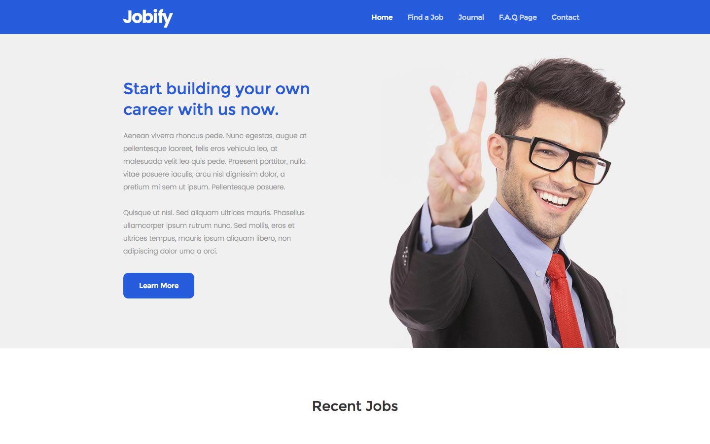 jobify job portal html5 responsive website template