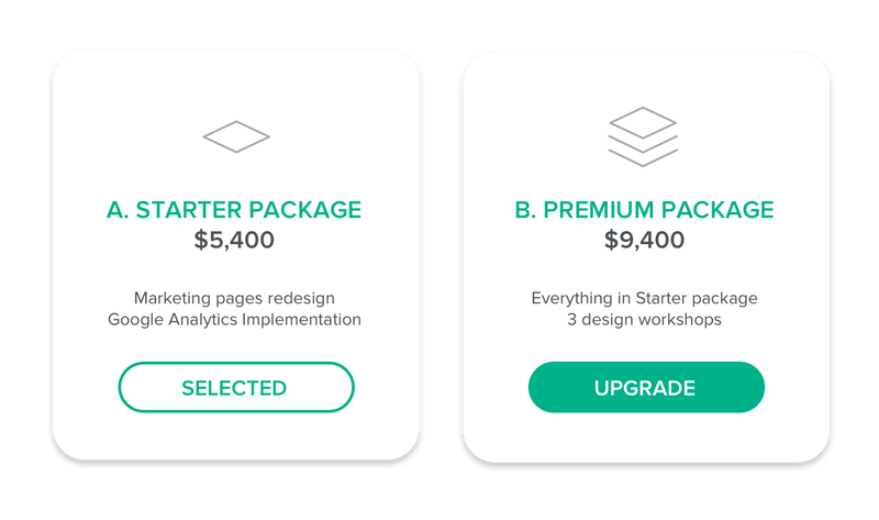 Offer different options in your design proposals.