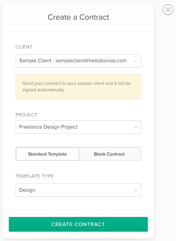 create a contract