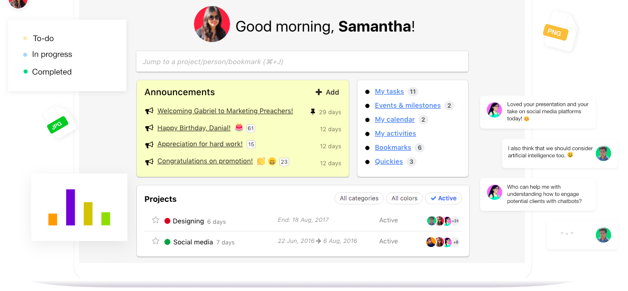 ProofHub dashboard
