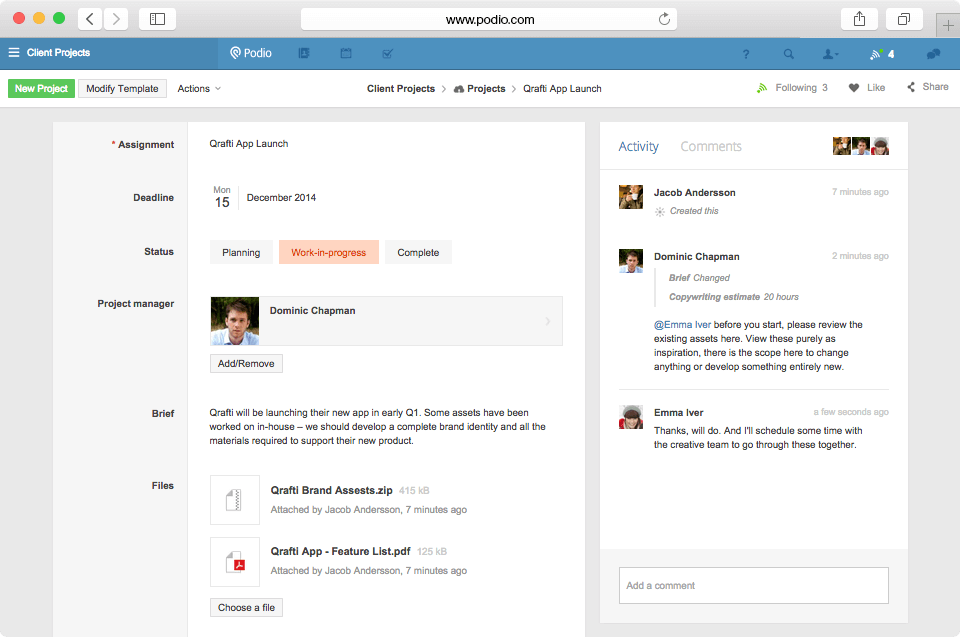 Podio Project Management