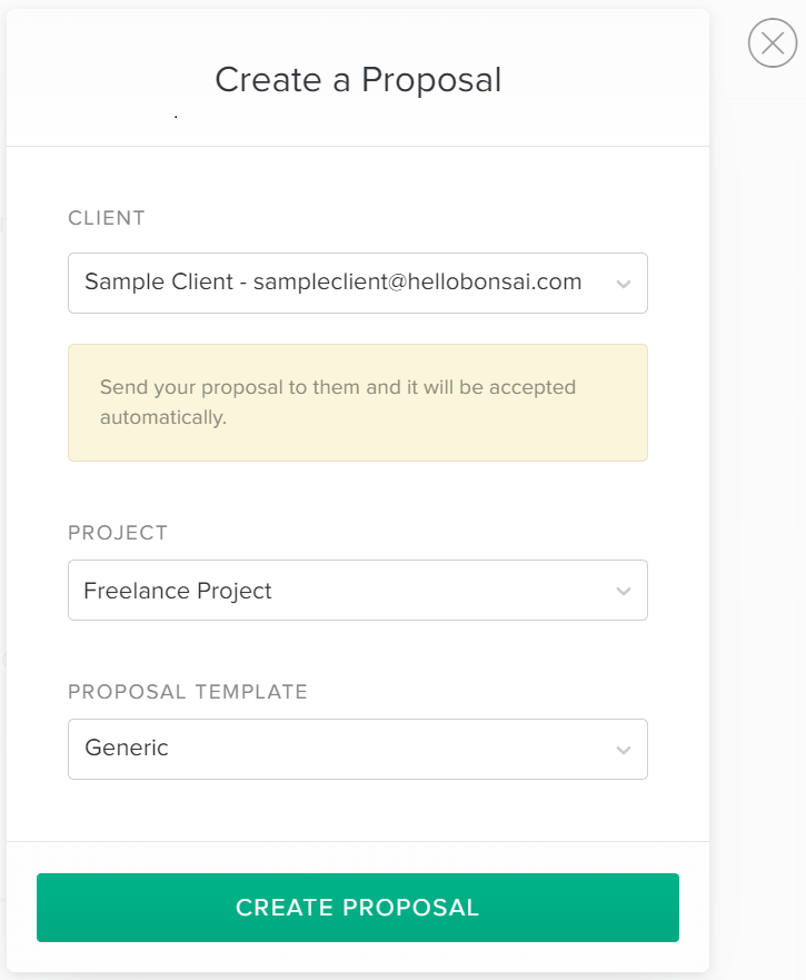 create a proposal