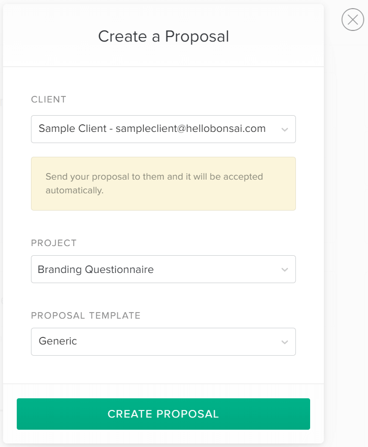 create a proposal