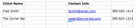 Tracking clients in Excel