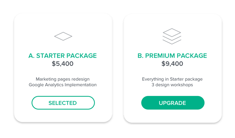 Offer different options in your design proposals.