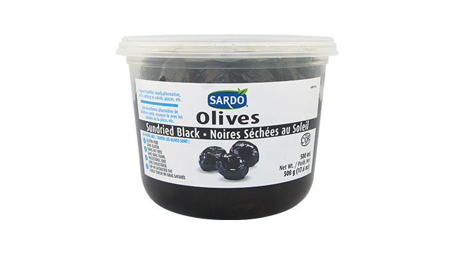 Whole Sundried Black Olives 500 mL