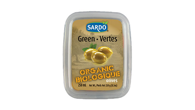 Organic Whole Green Olives 250 mL