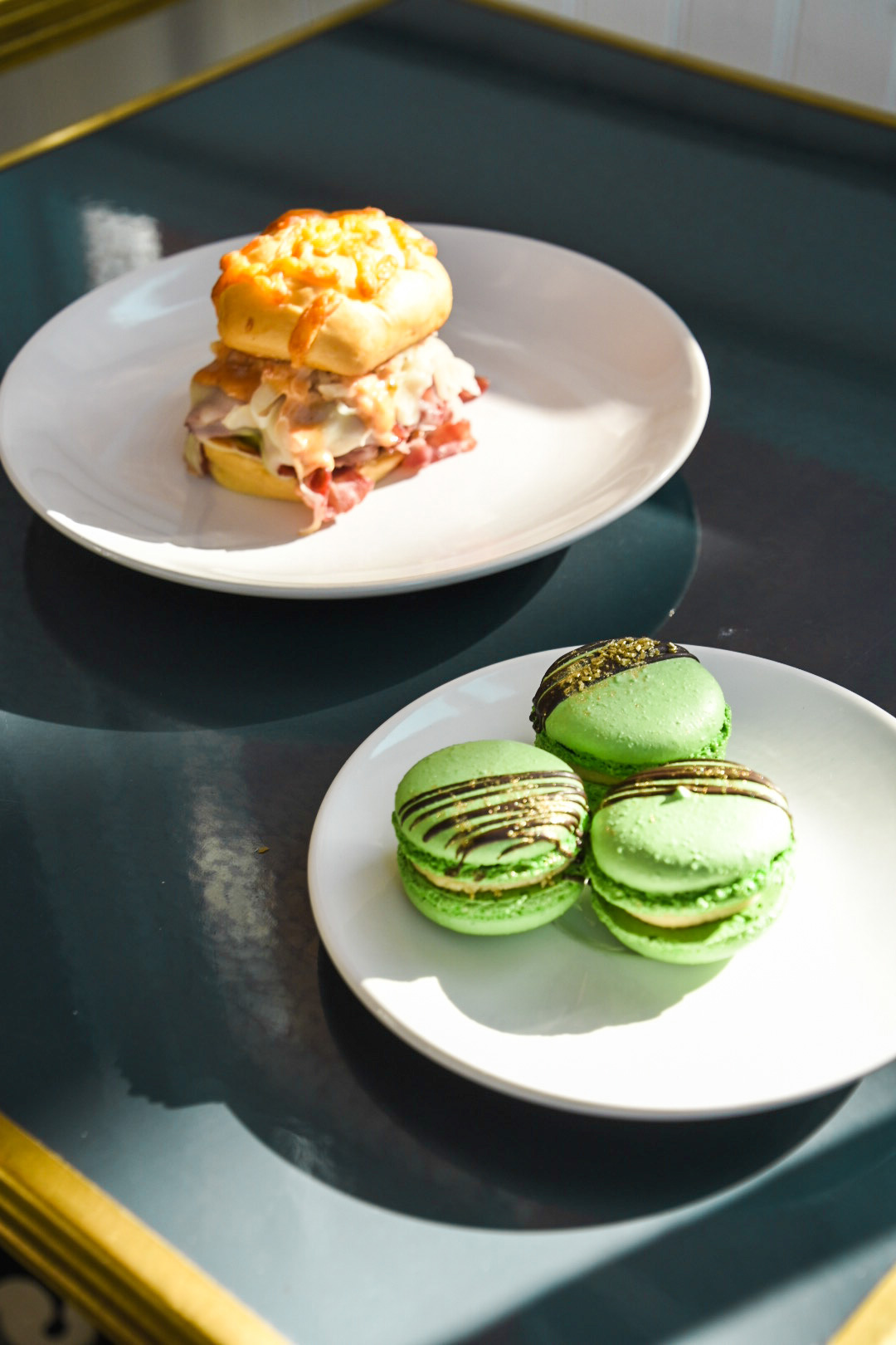 St. Patrick's Day Corned Beef Palm Sandwiches and Bailey's Almond Cream