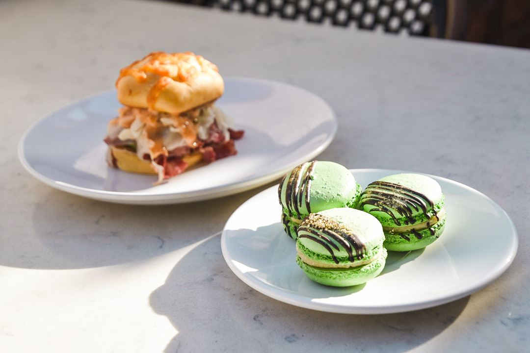 St. Patrick's Day Corned Beef Palm Sandwiches and Bailey's Almond Cream