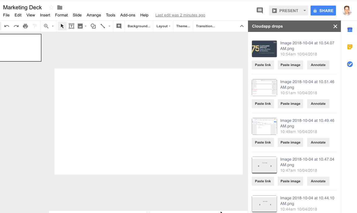 google slides integration cloudapp