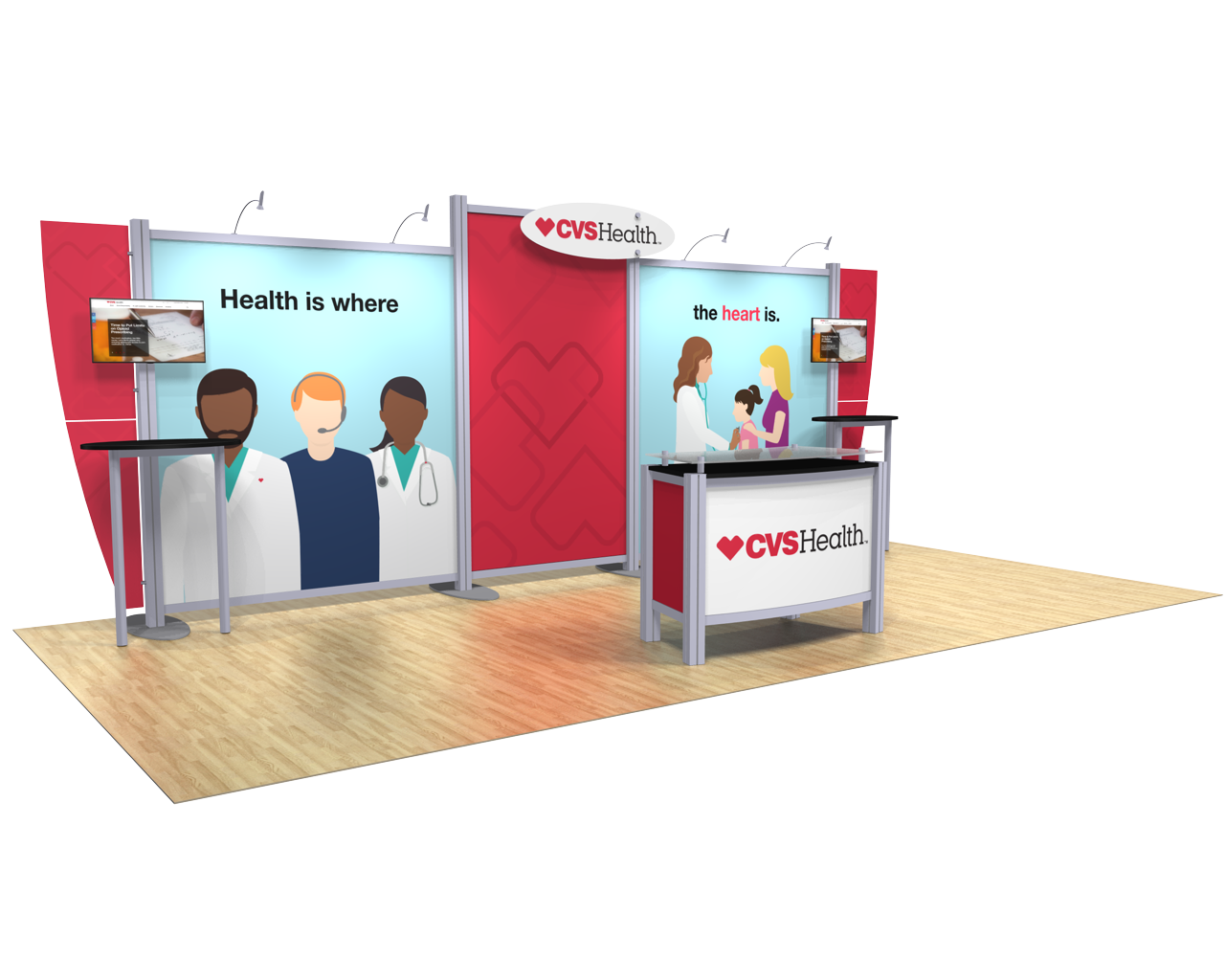 10 x 20 xvline trade show displays moddisplays cvs photo banners