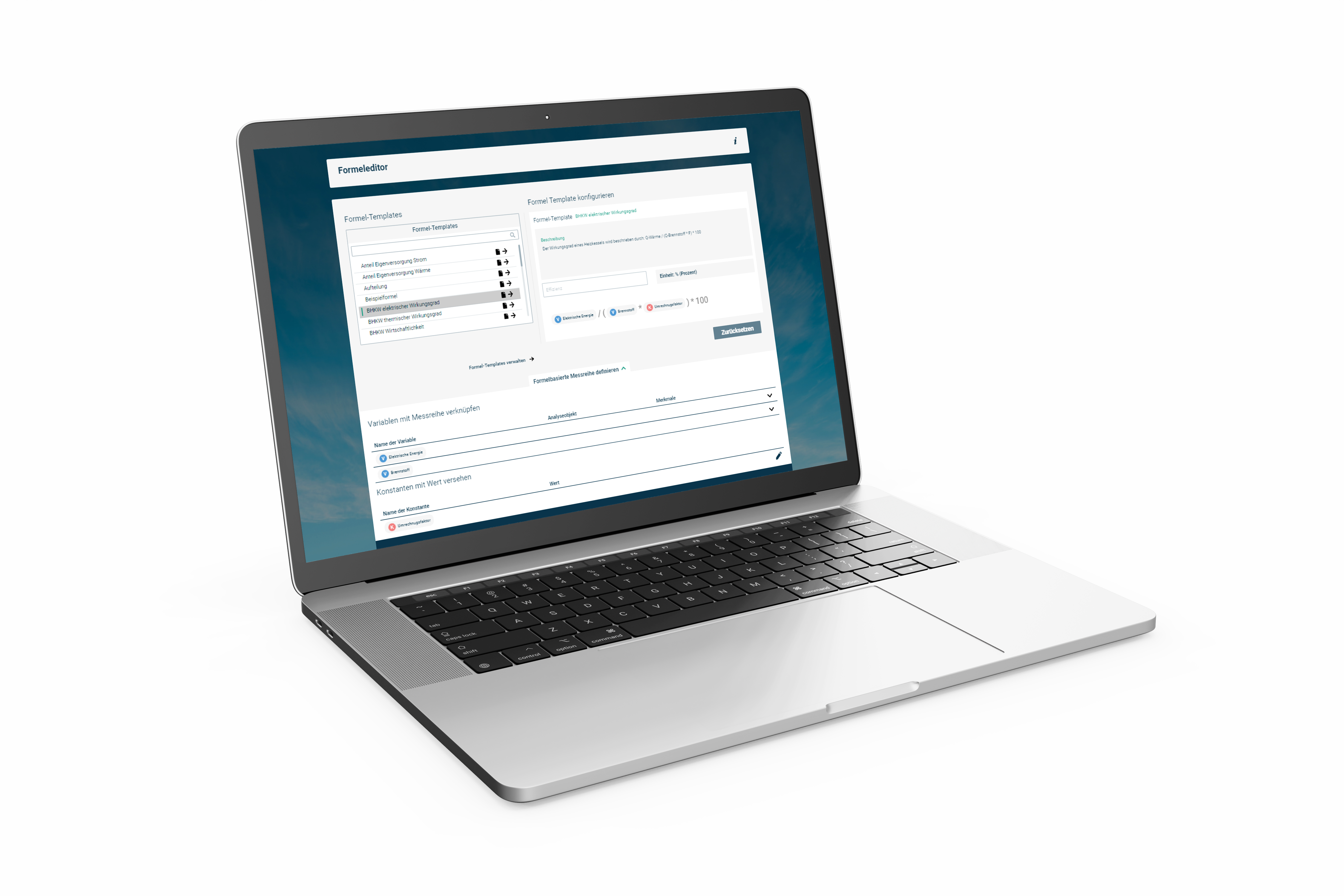 Formeleditor in der GreenPocket-Software