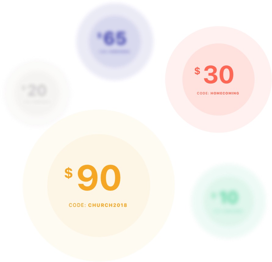 Discount and promo codes