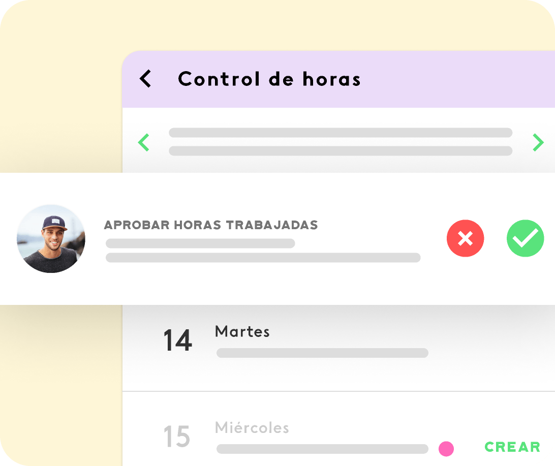 aprobacion de los registros de horas de empleados
