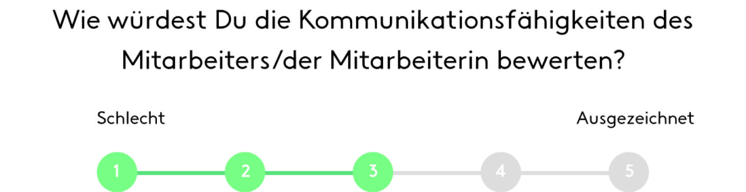 Leistungsbeurteilung Bewertungsskala