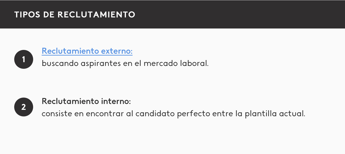 tipos de reclutamiento