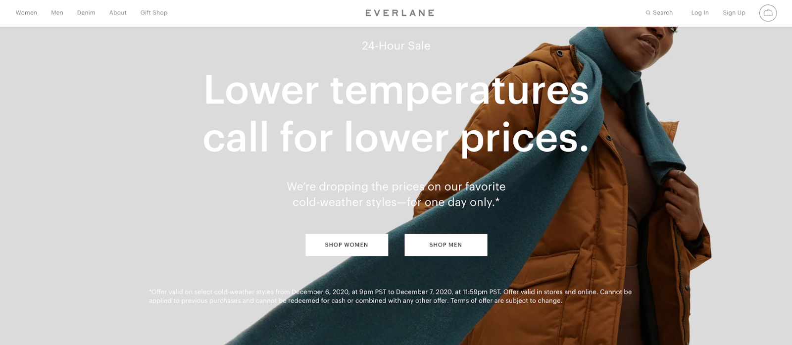everlane homepage