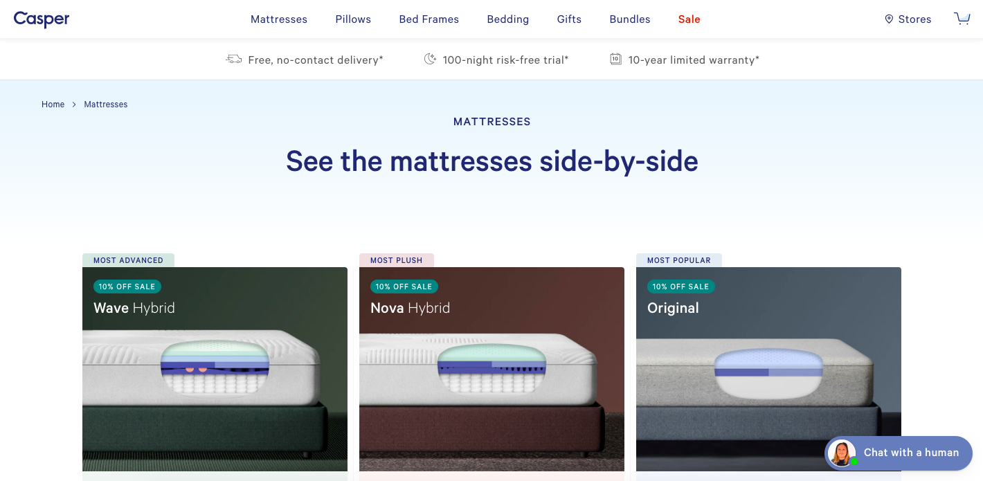 casper homepage
