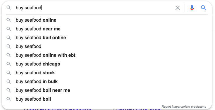 ecommerce keyword research autocomplete