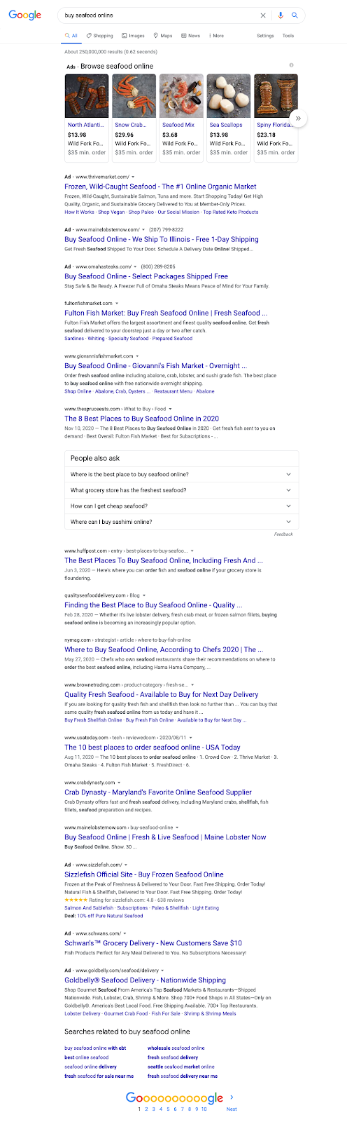 ecommerce seo search results