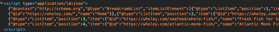 technical SEO schema for breadcrumb