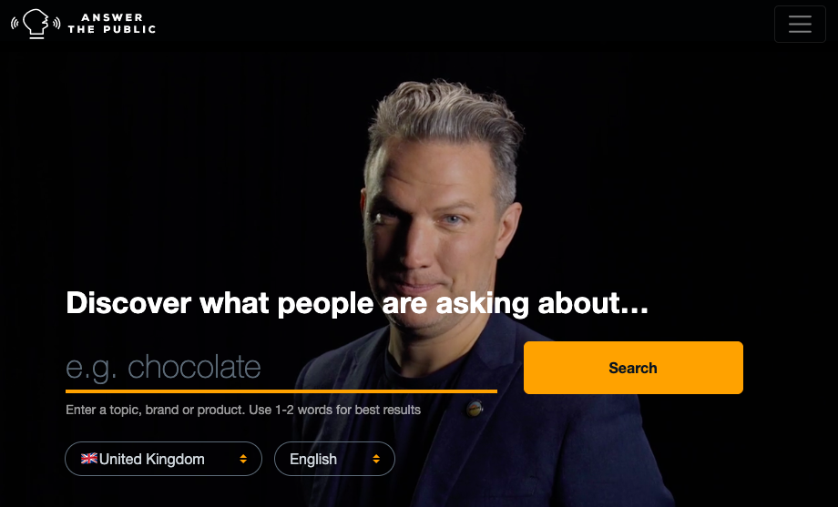 answer the public ecommerce seo tool