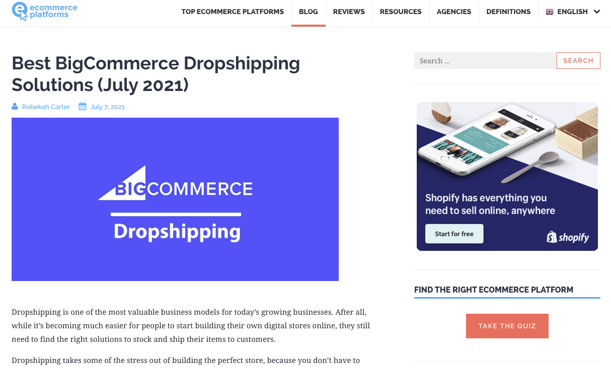eCommerce Platforms Blog