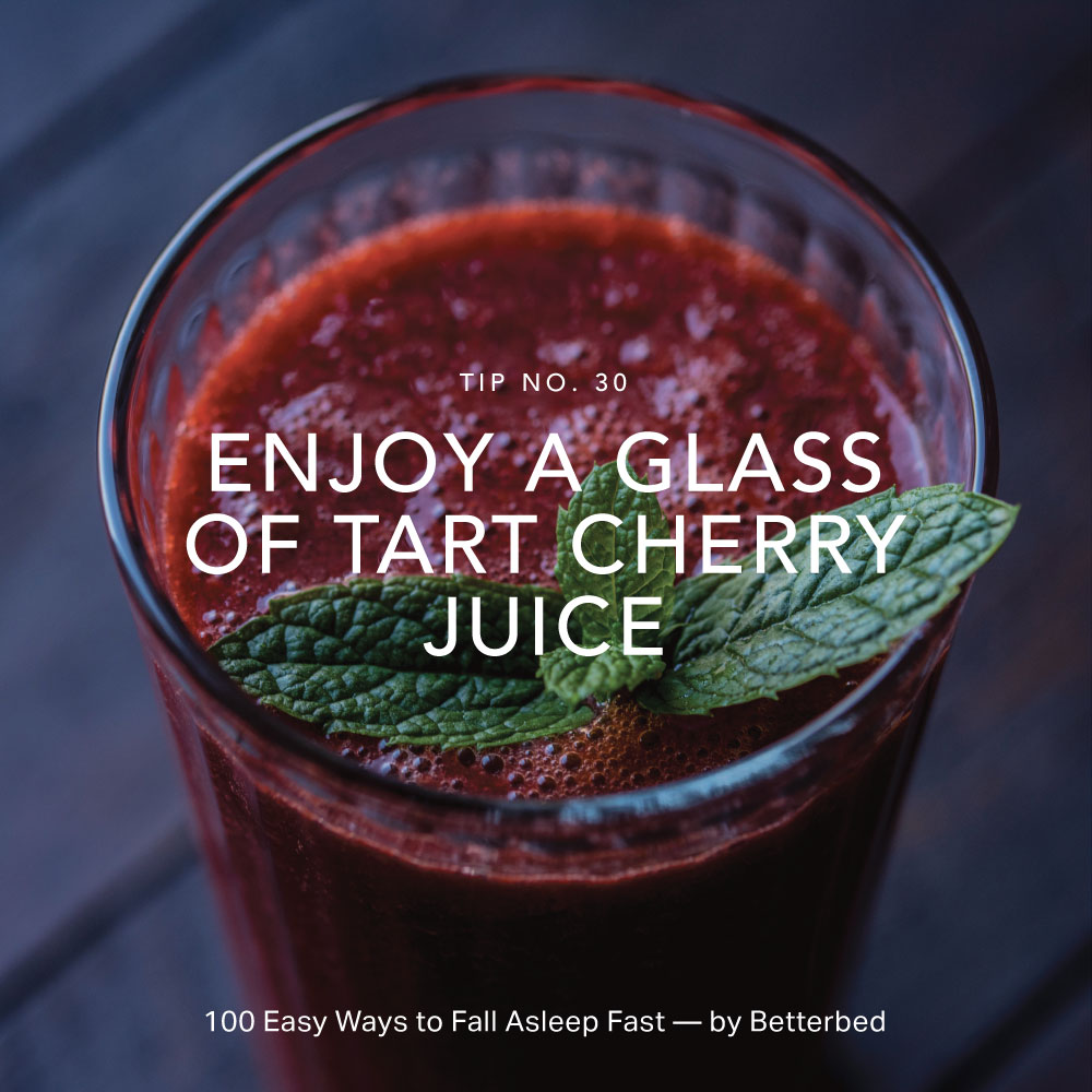 Enjoy a glass of tart cherry juice