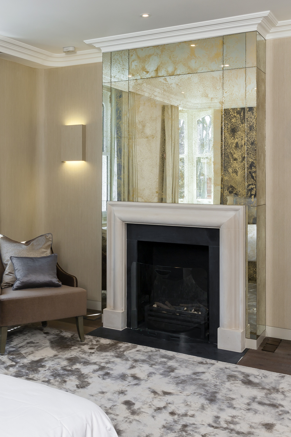 Gold Vintage Chimney Breast Saligo Design Project