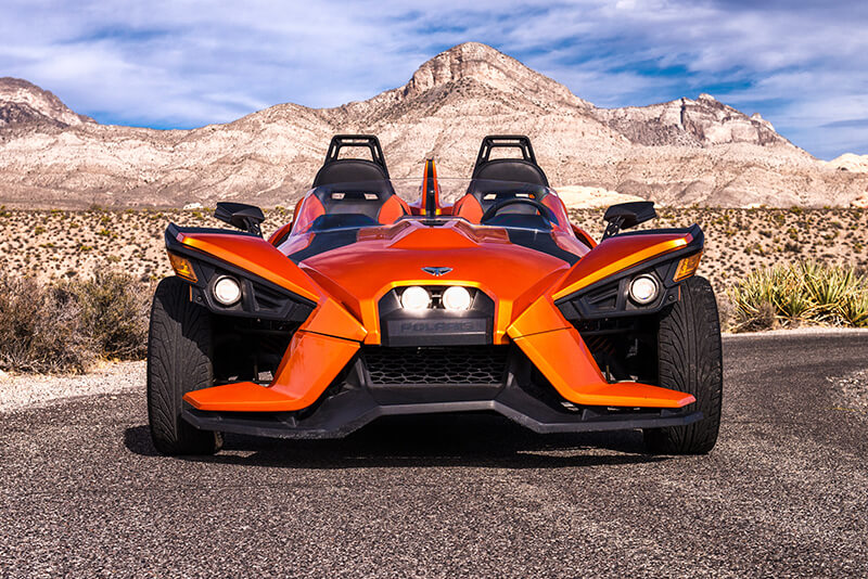 Rent a 2016 Slingshot SL Auto (Orange) in Las Vegas starting at 199