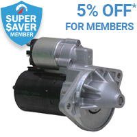 5% off Starter Motors for Super Saver members*