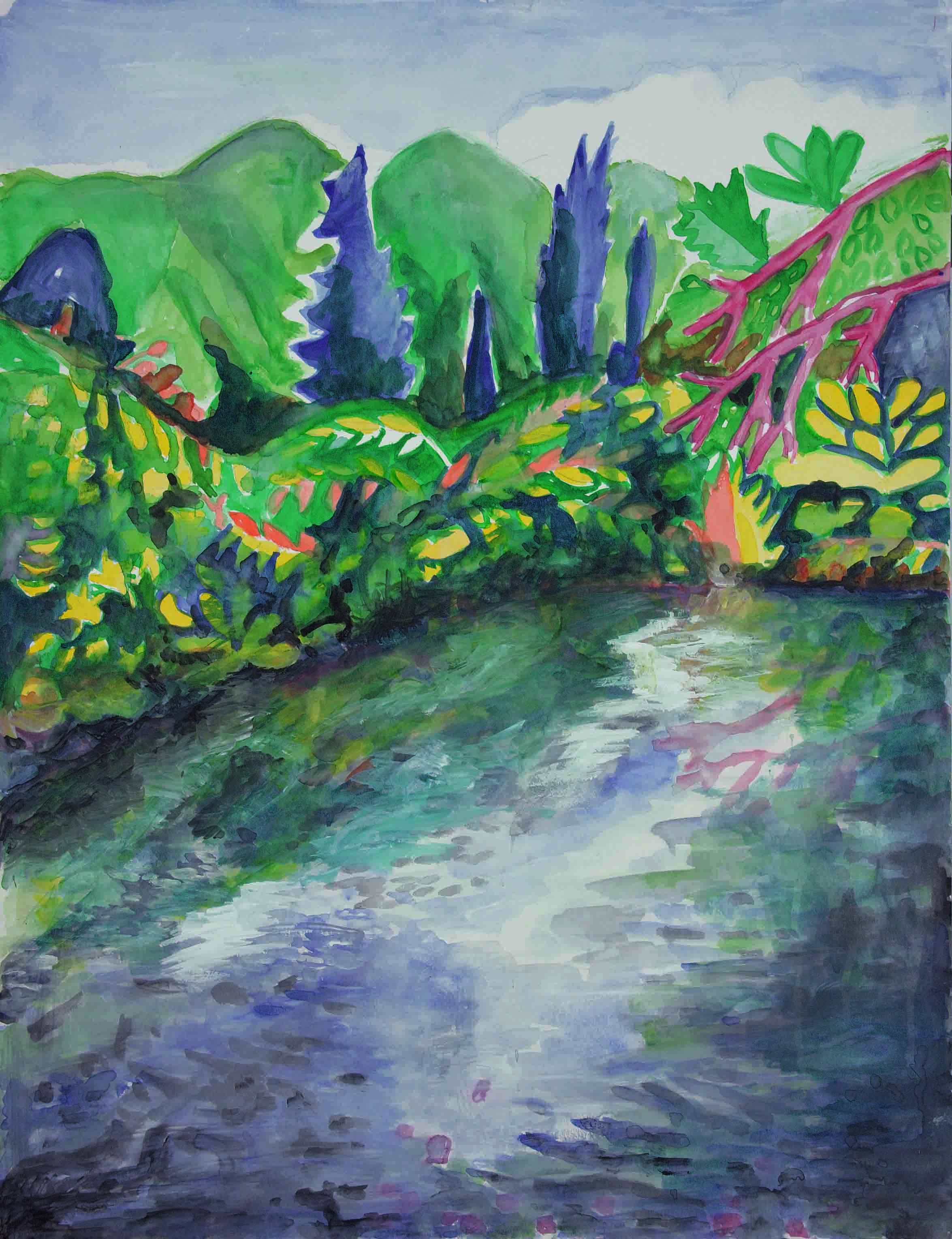 10 Giugno 2017, Aquarell auf Papier, 55 x 46 cm, Courtesy: hilleckes probst galerie
