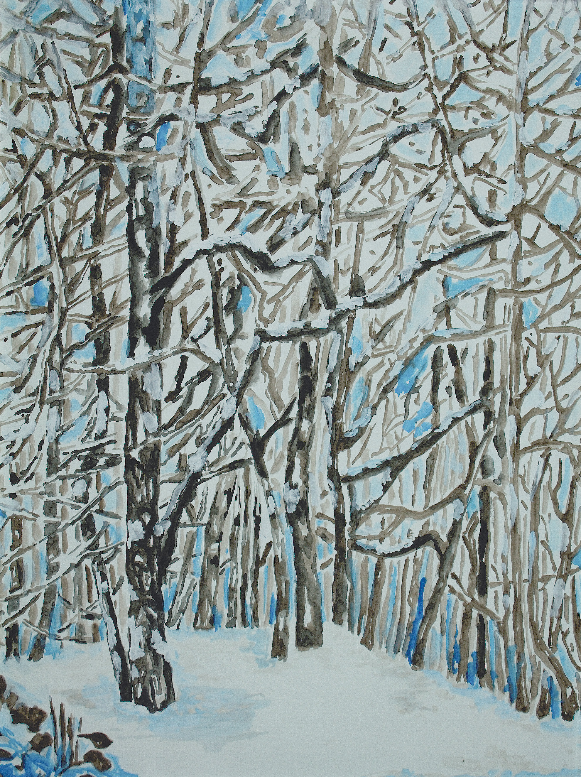 22 Dicembre 2017, Aquarell auf Papier, 55 x 46 cm, Courtesy: hilleckes probst galerie