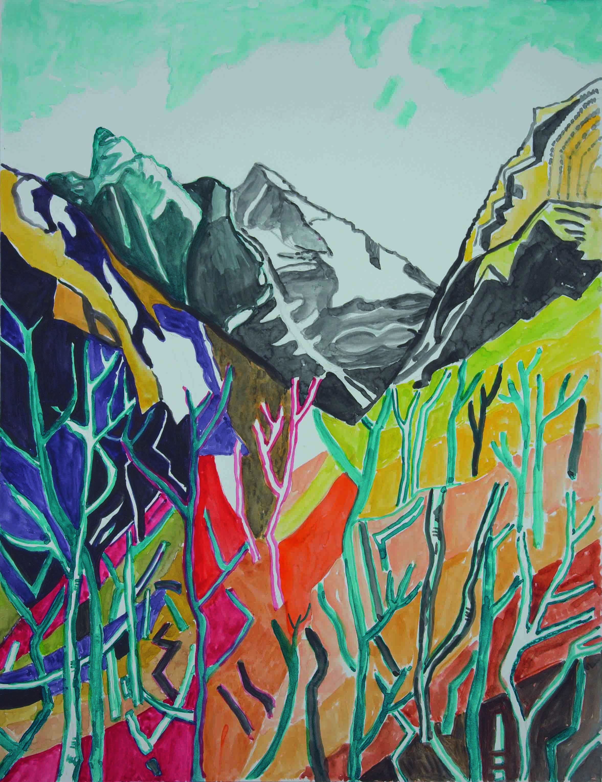 23 Novembre 2017, Aquarell auf Papier, 55 x 46 cm, Courtesy: hilleckes probst galerie